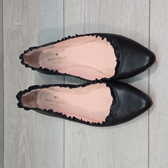 Kate Spade Women Leather Pointed Toe Loafer Slip on shoes flats sz 7M - Picture 4 of 14